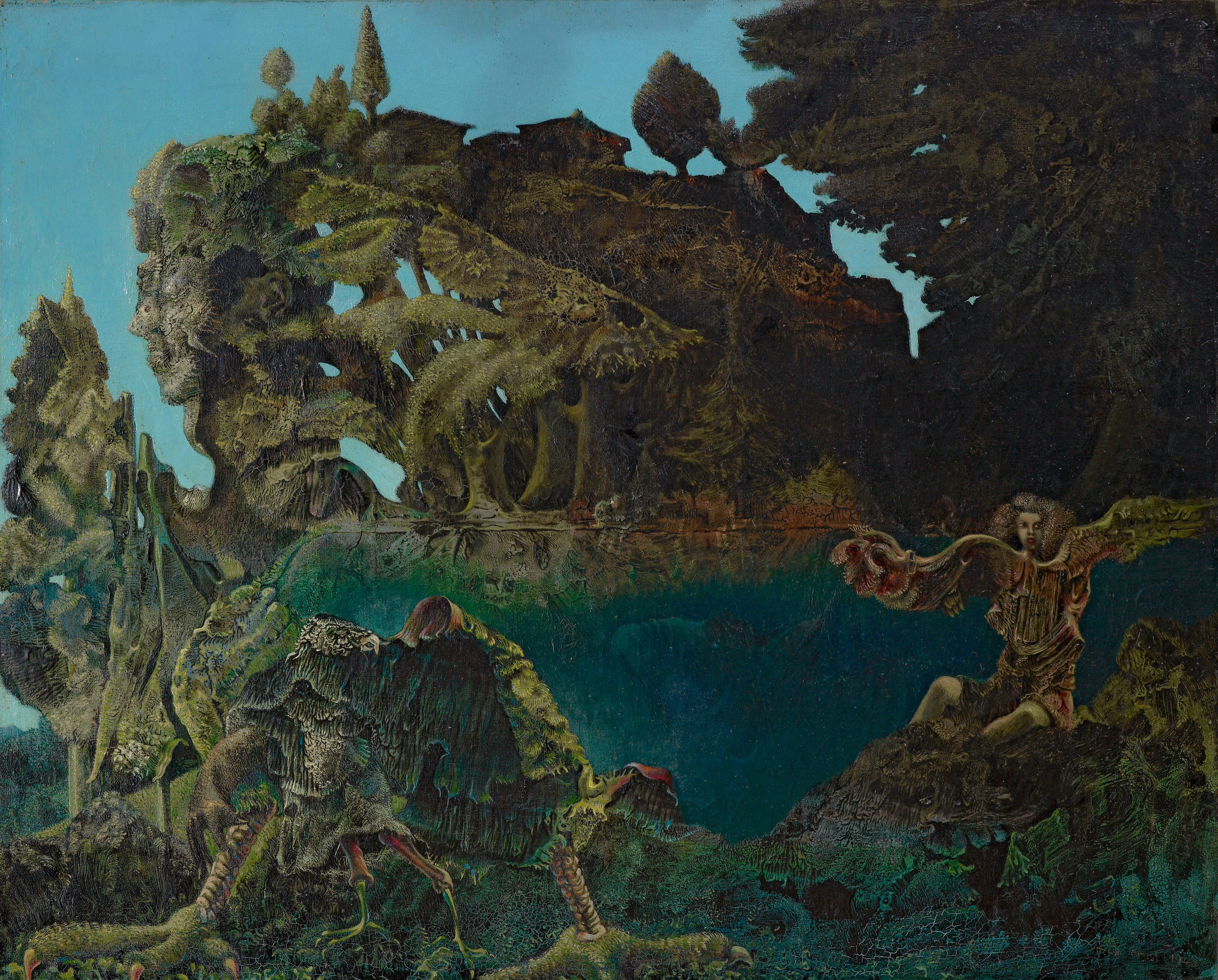 "Swampangel" peinture de Max Ernst à la Fondation Beyeler.